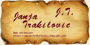 Janja Trakilović vizit kartica